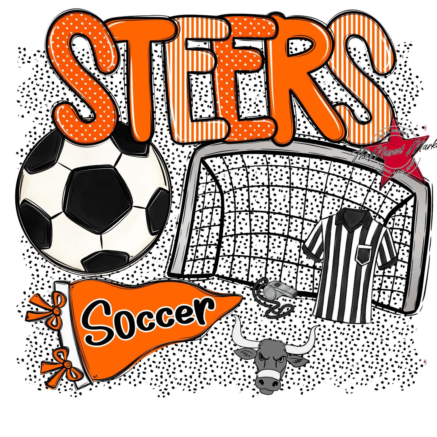 Steers Soccer Spirit-Orange