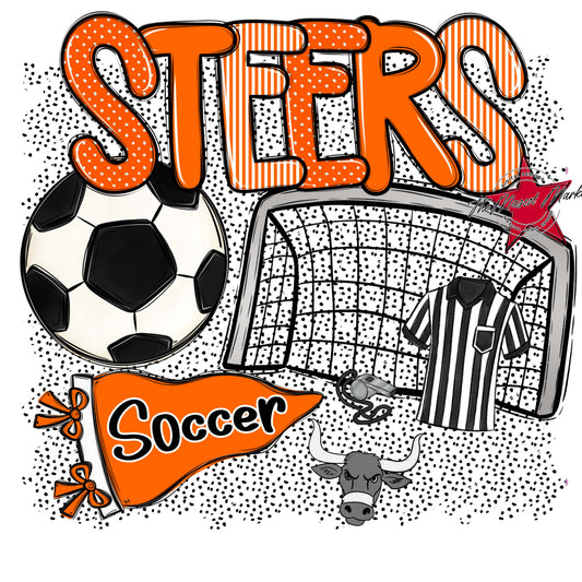 Steers Soccer Spirit-Orange