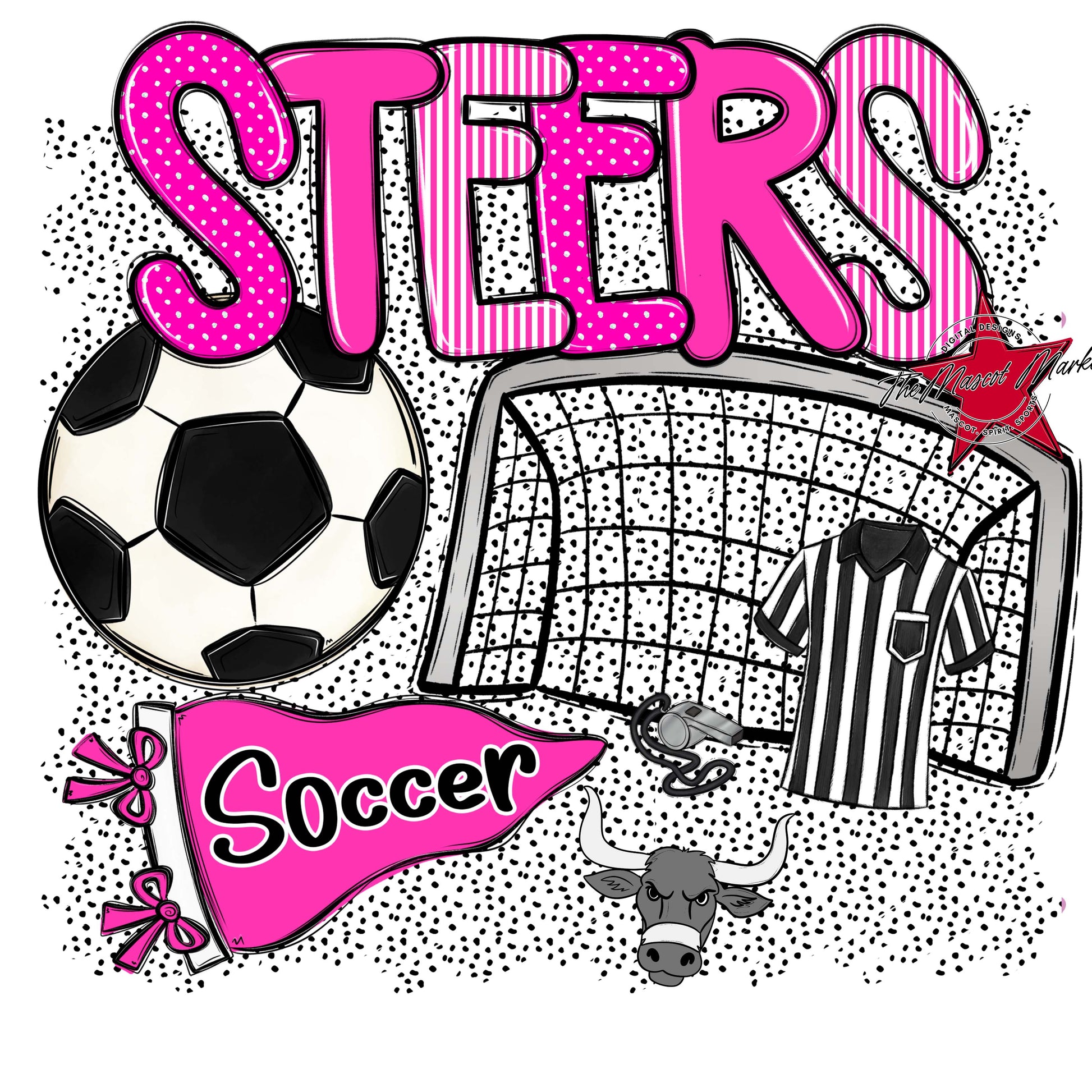 Steers Soccer Spirit-Pink