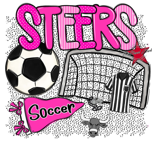 Steers Soccer Spirit-Pink