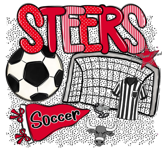 Steers Soccer Spirit-Red