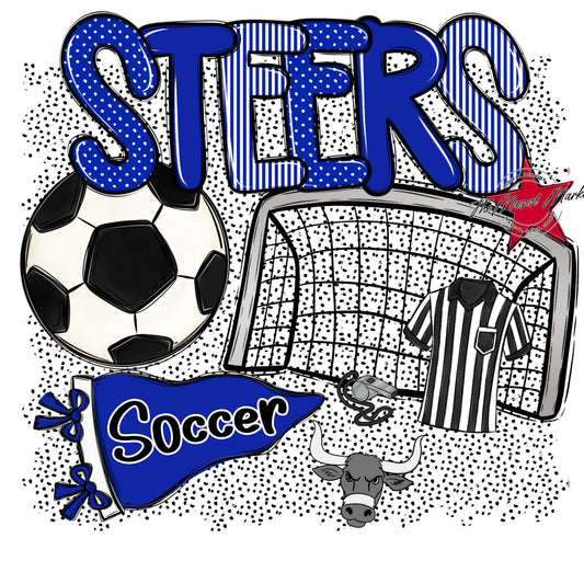 Steers Soccer Spirit-Royal Blue