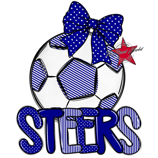 Steers Soccer Spirit Design-Blue
