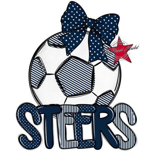 Steers Soccer Spirit Design-Navy