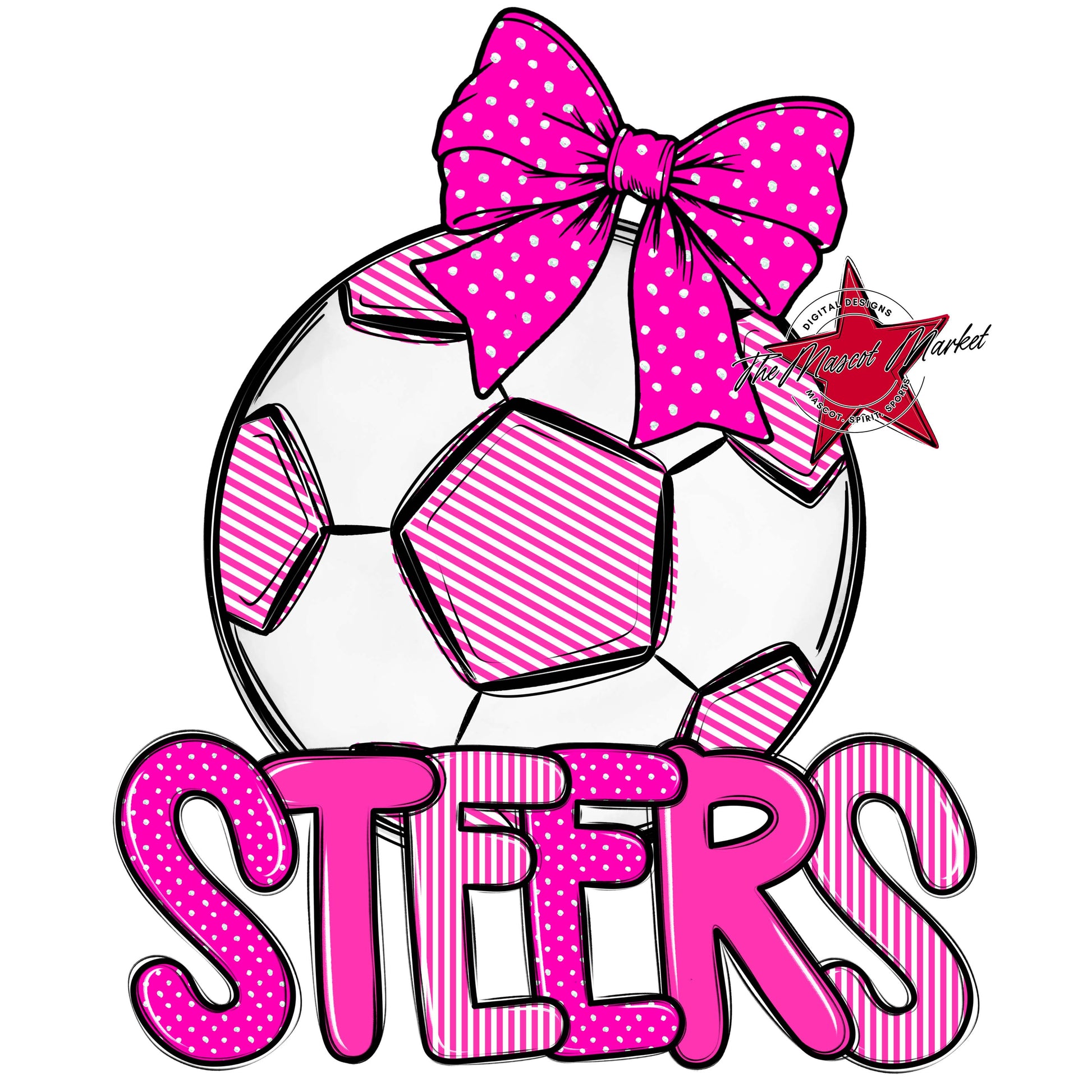 Steers Soccer Spirit Design-Pink