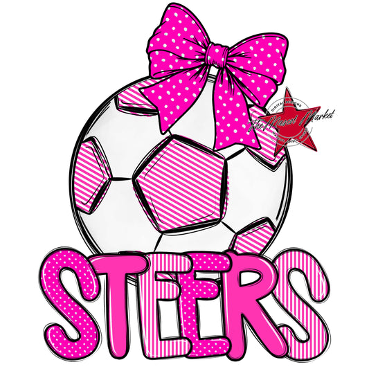 Steers Soccer Spirit Design-Pink