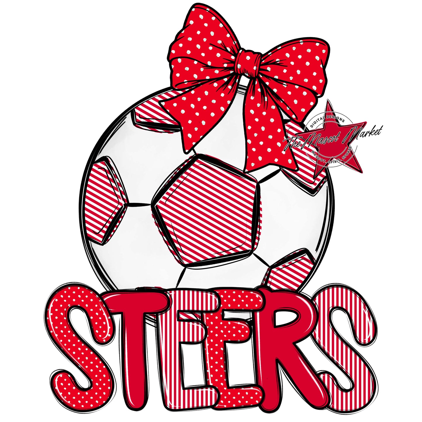 Steers Soccer Spirit Design-Red