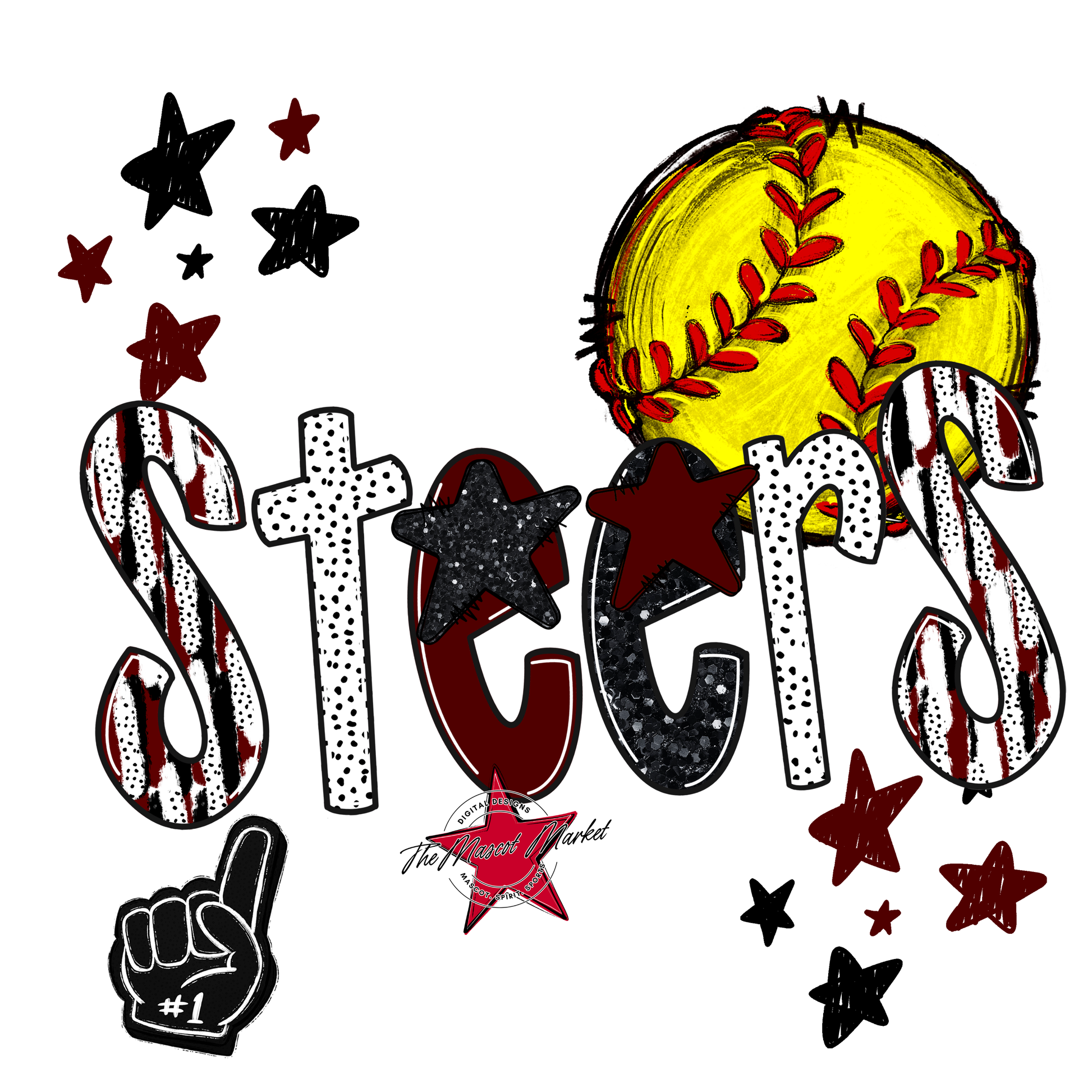 Steers Softball Scrape-Maroon