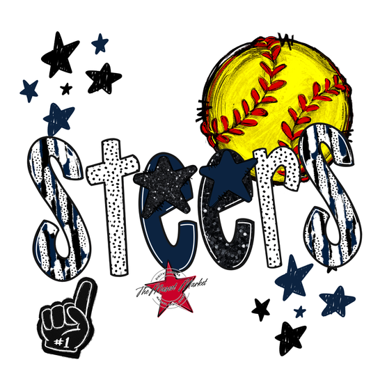 Steers Softball Scrape-Navy