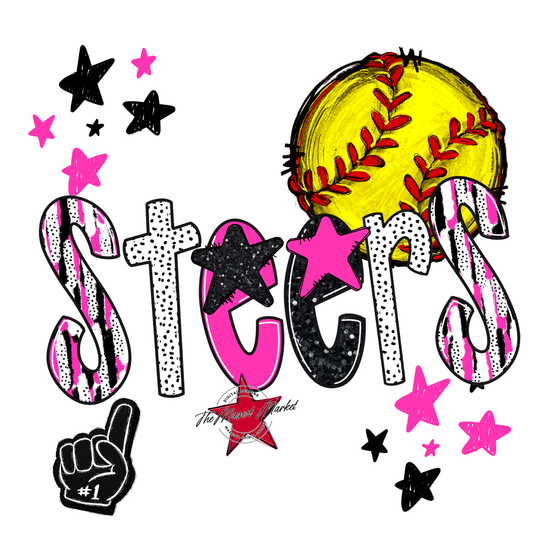 Steers Softball Scrape-Pink