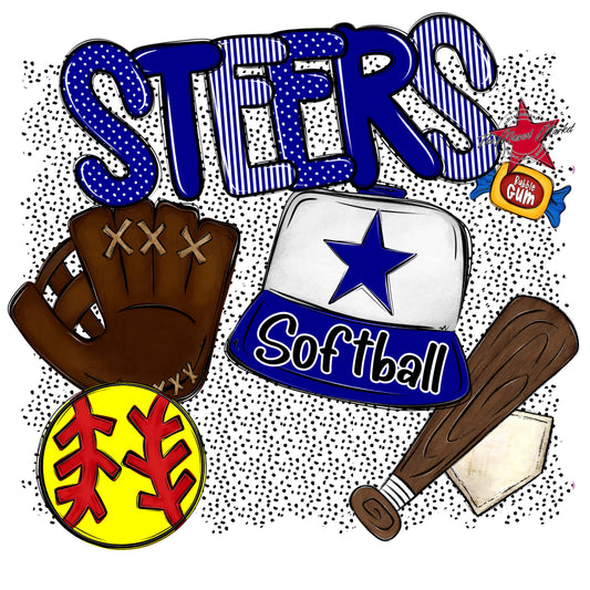 Steers Softball Spirit-Blue