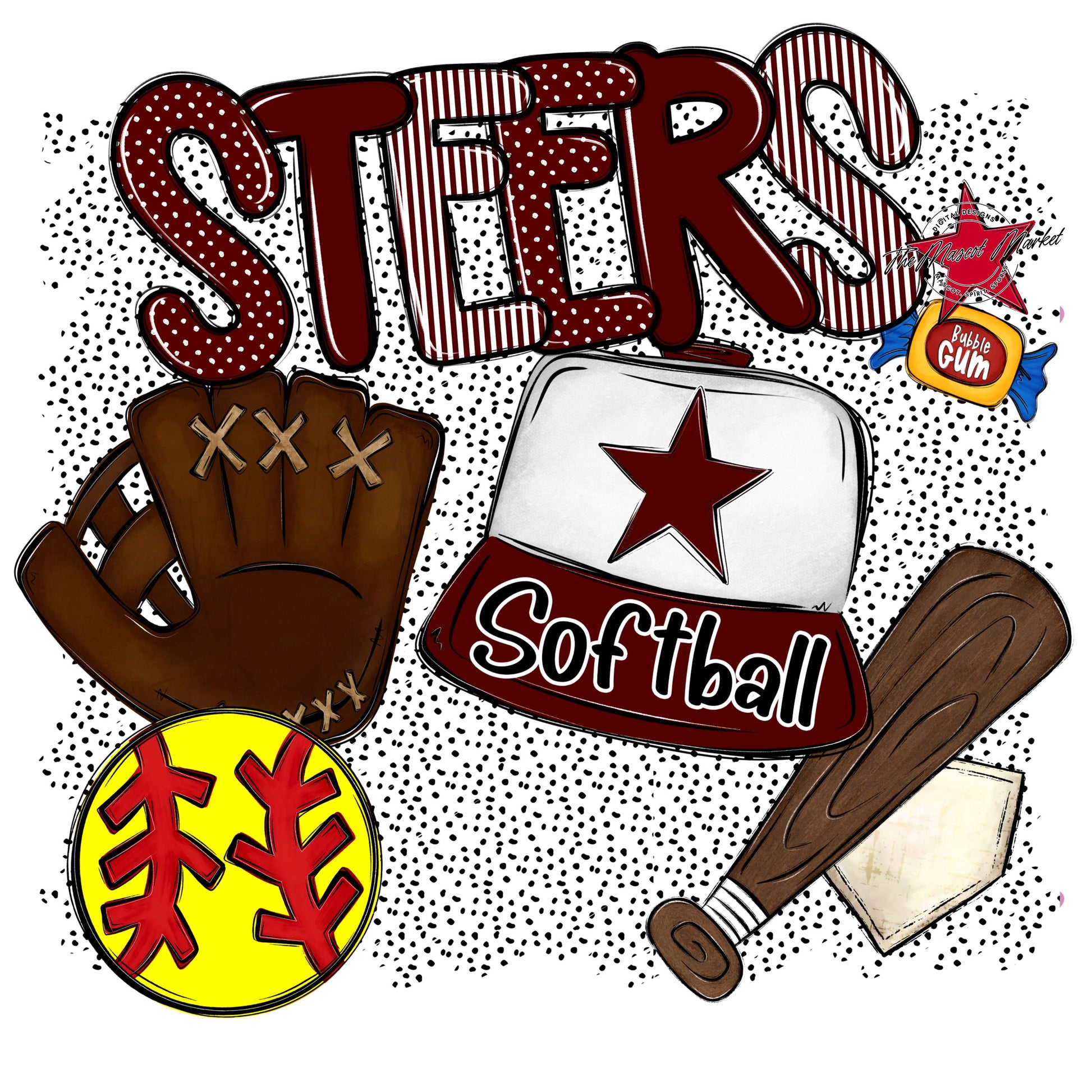 Steers Softball Spirit-Maroon