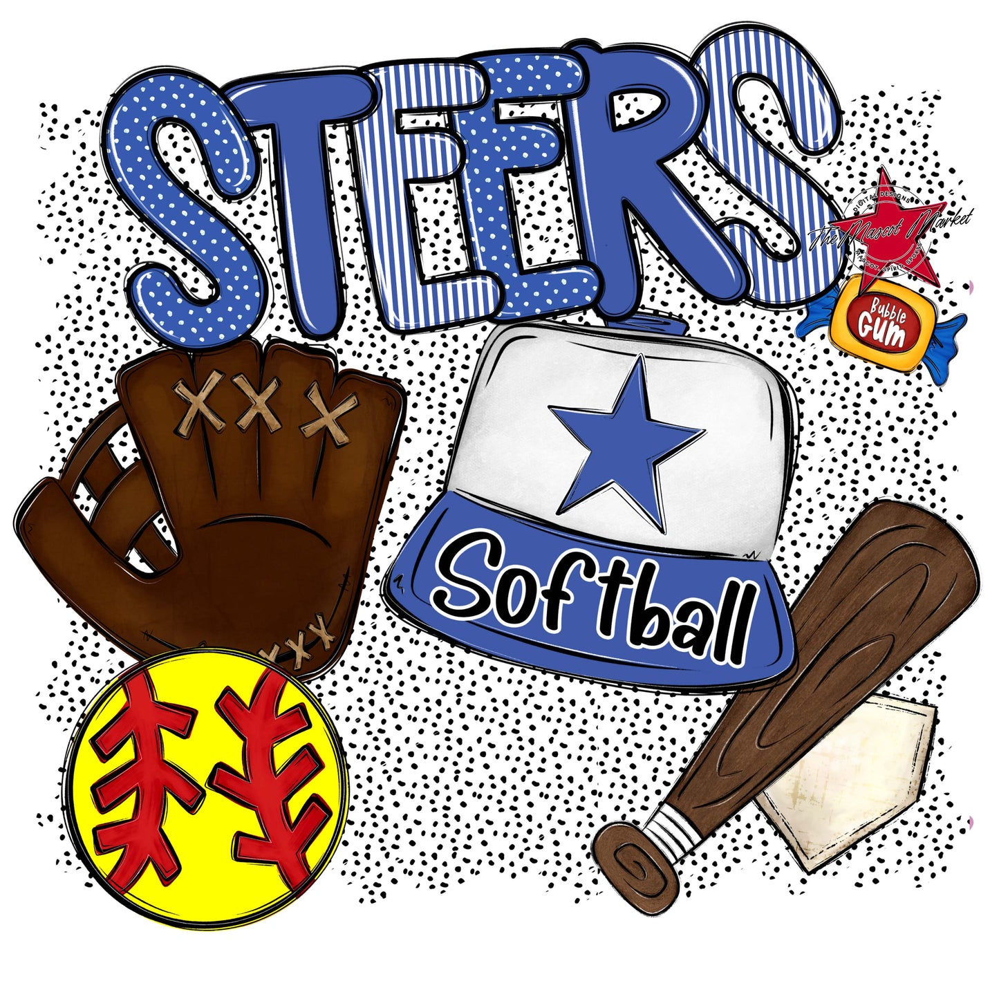 Steers Softball Spirit-Off Blue