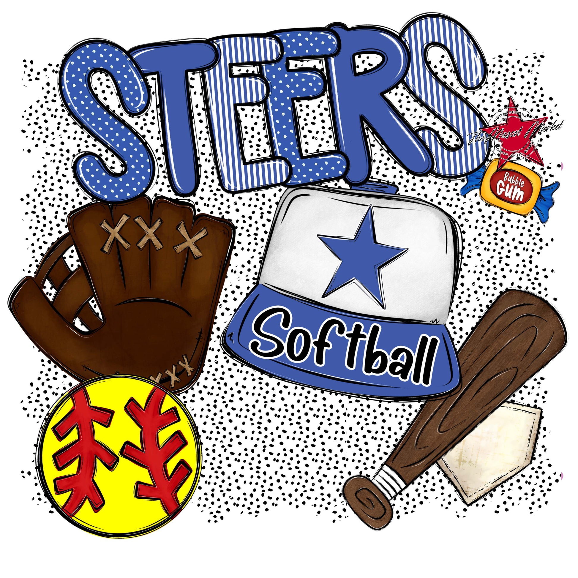 Steers Softball Spirit-Off Blue