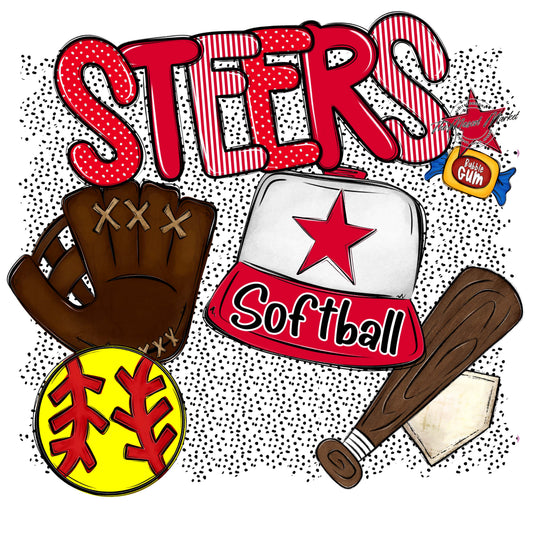 Steers Softball Spirit-Red