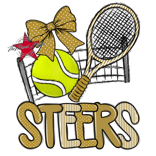Steers Tennis Spirit Design-Gold