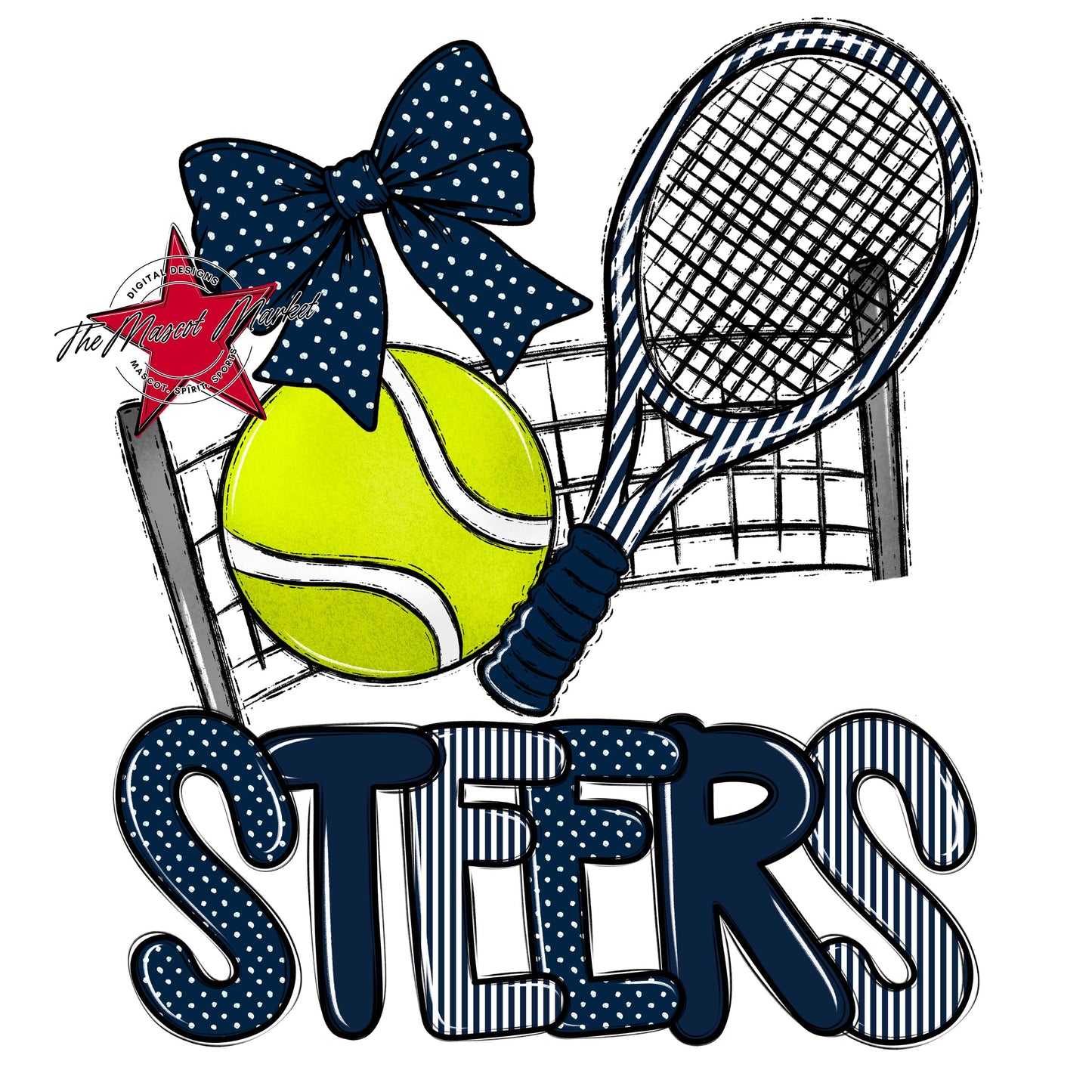 Steers Tennis Spirit Design-Navy