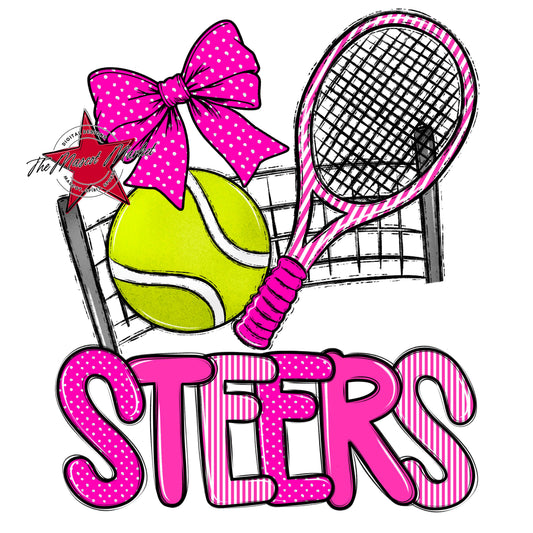 Steers Tennis Spirit Design-Pink