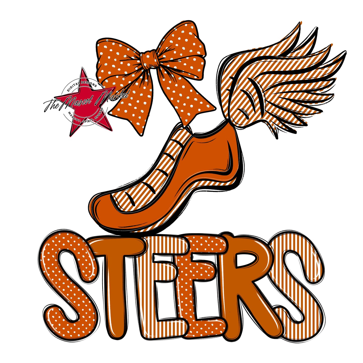 Steers Track Spirit Design-Burnt Orange