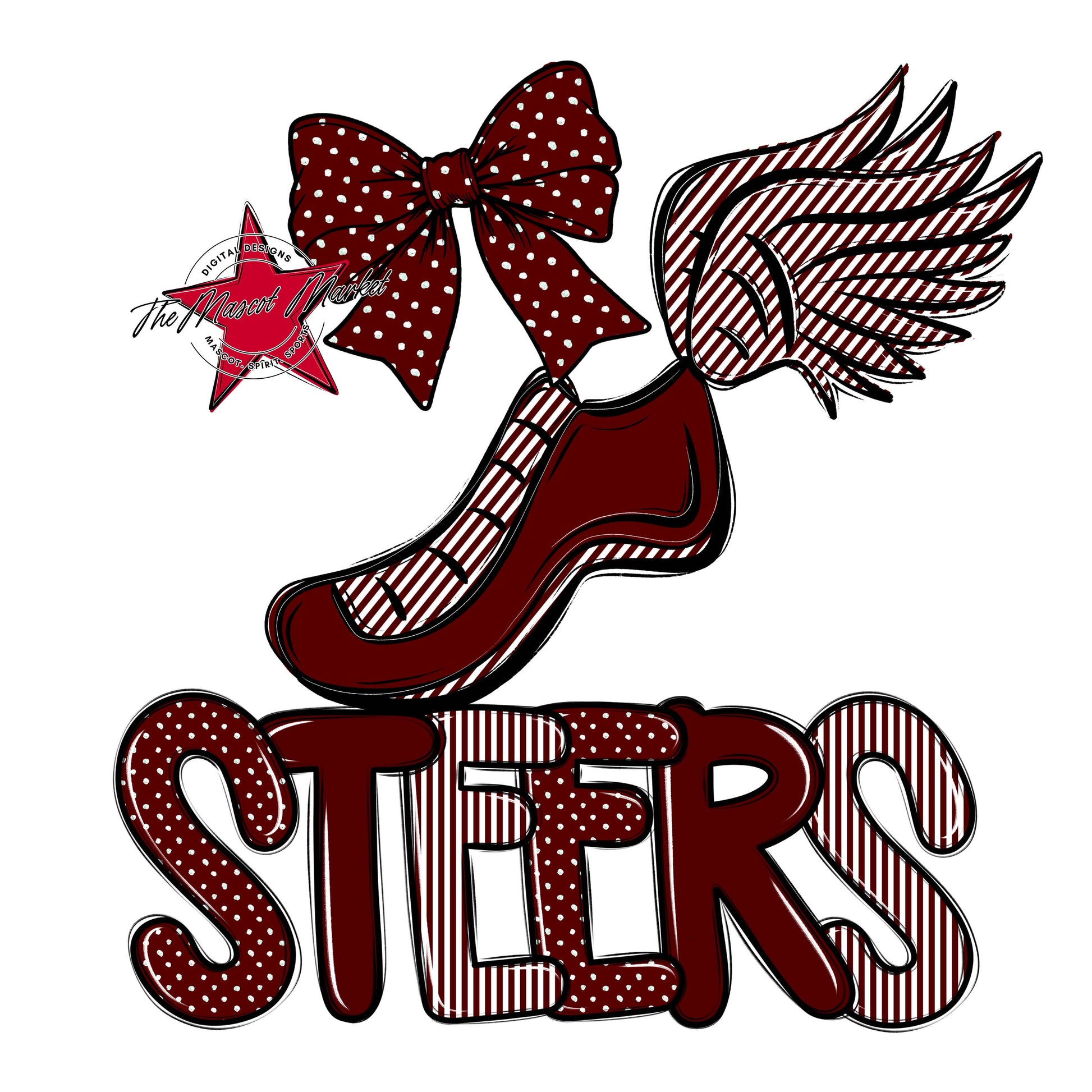 Steers Track Spirit Design-Maroon