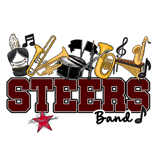 Steers Varsity Band-Maroon