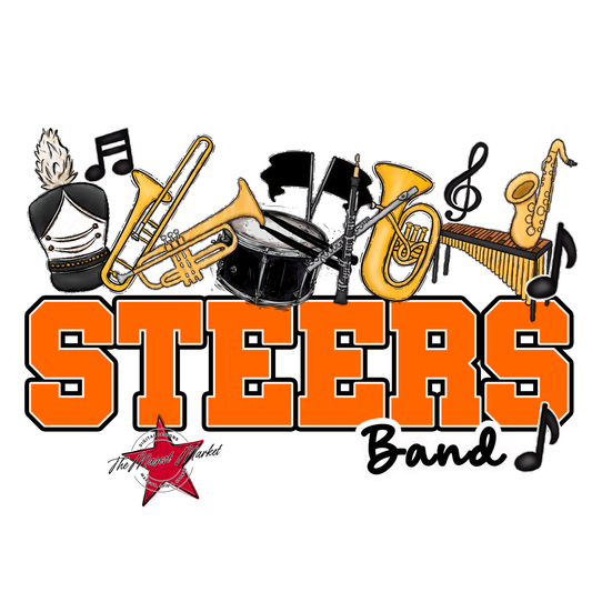 Steers Varsity Band-Orange