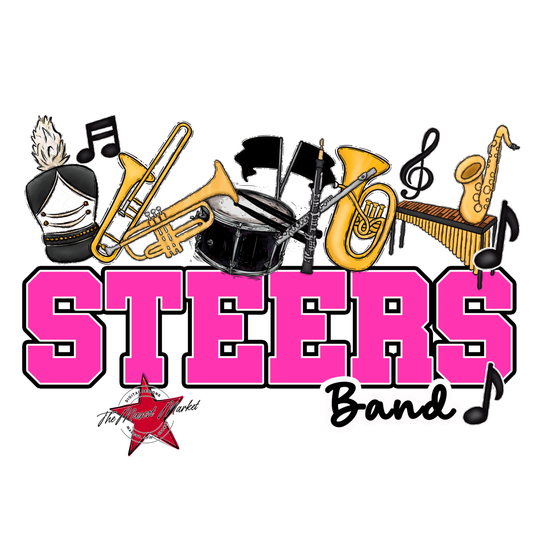 Steers Varsity Band-Pink