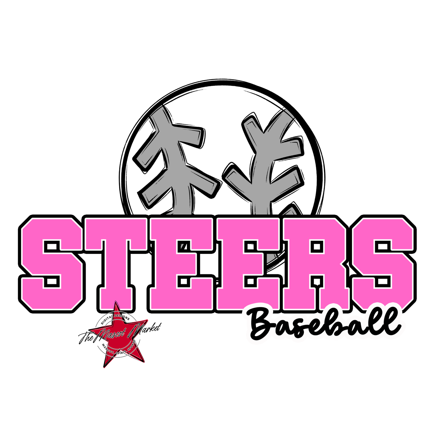 Steers Varsity Baseball-Baby Pink
