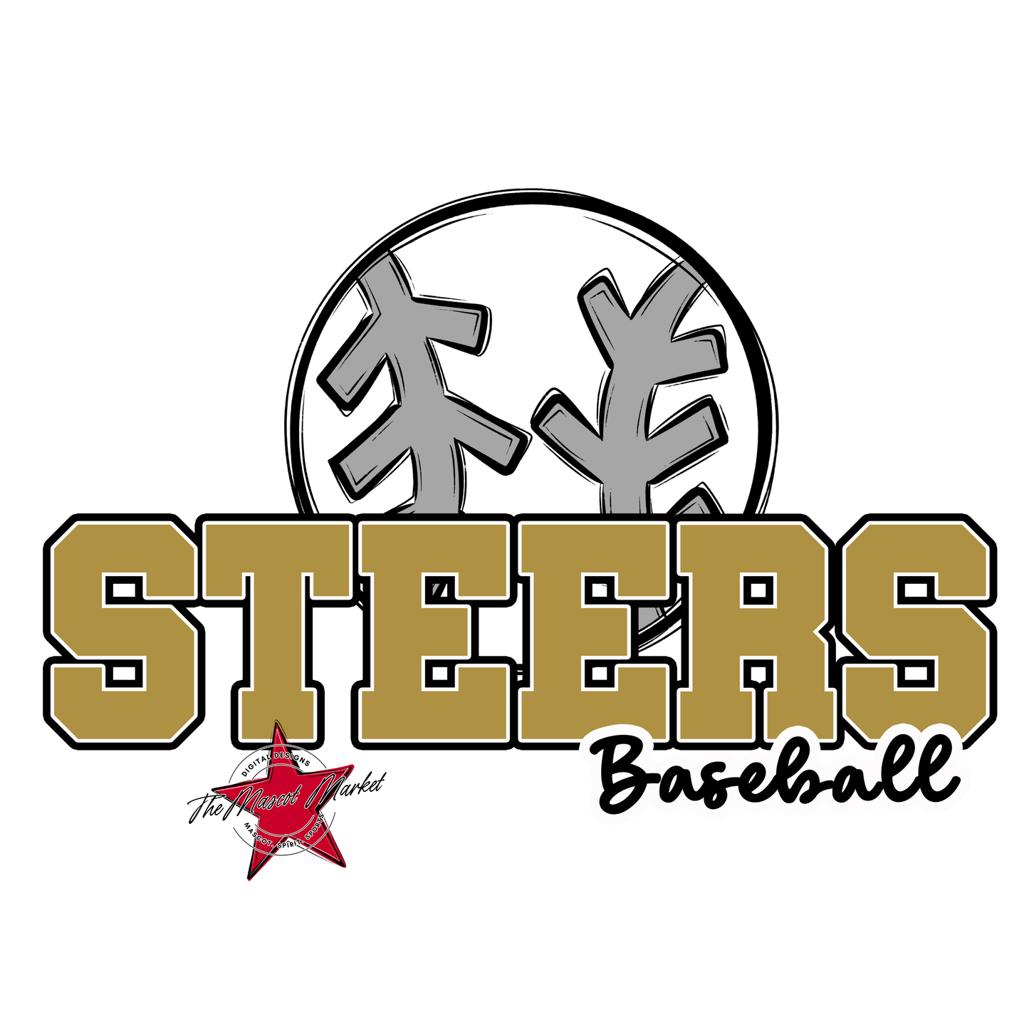 Steers Varsity Baseball-Gold