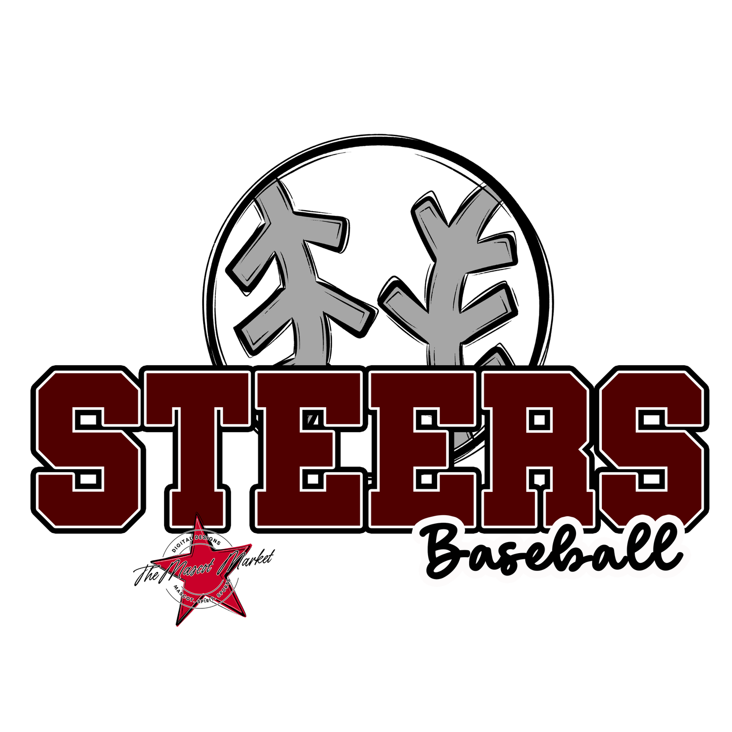 Steers Varsity Baseball-Maroon