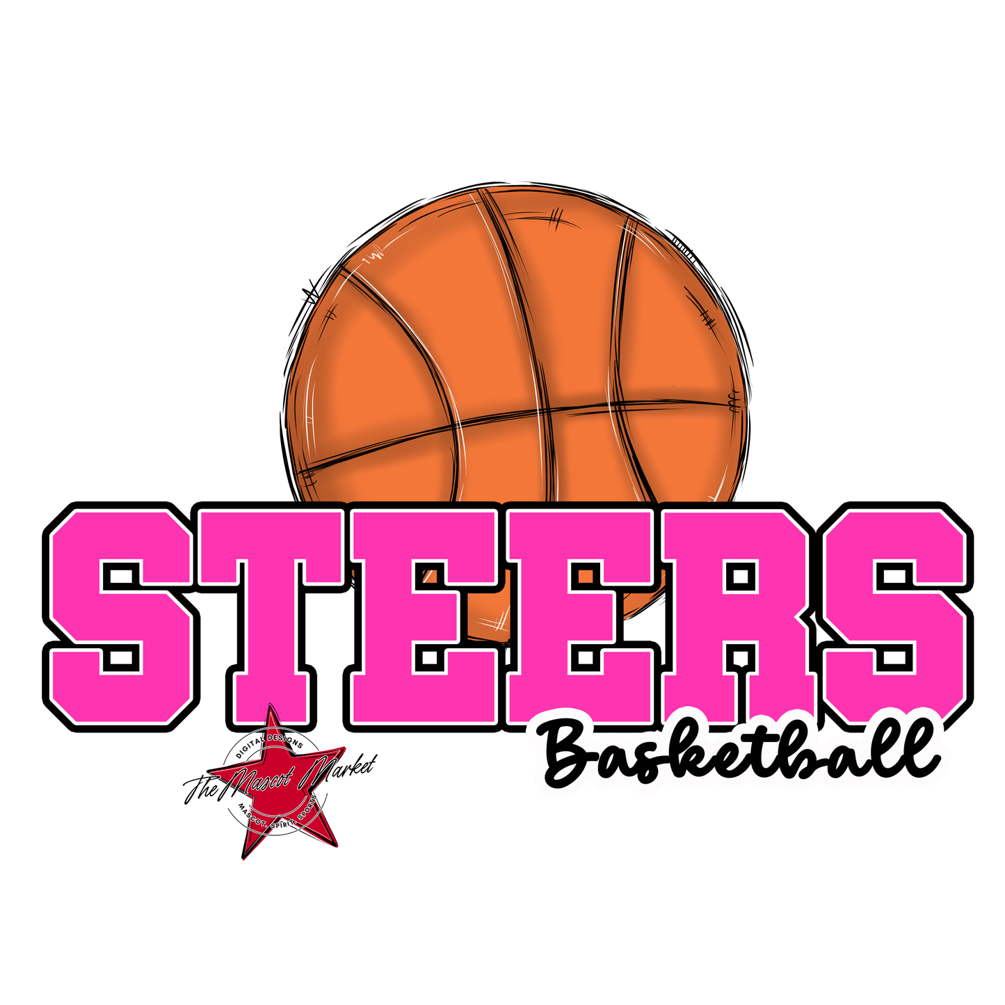 Steers Varsity Basketball-Pink