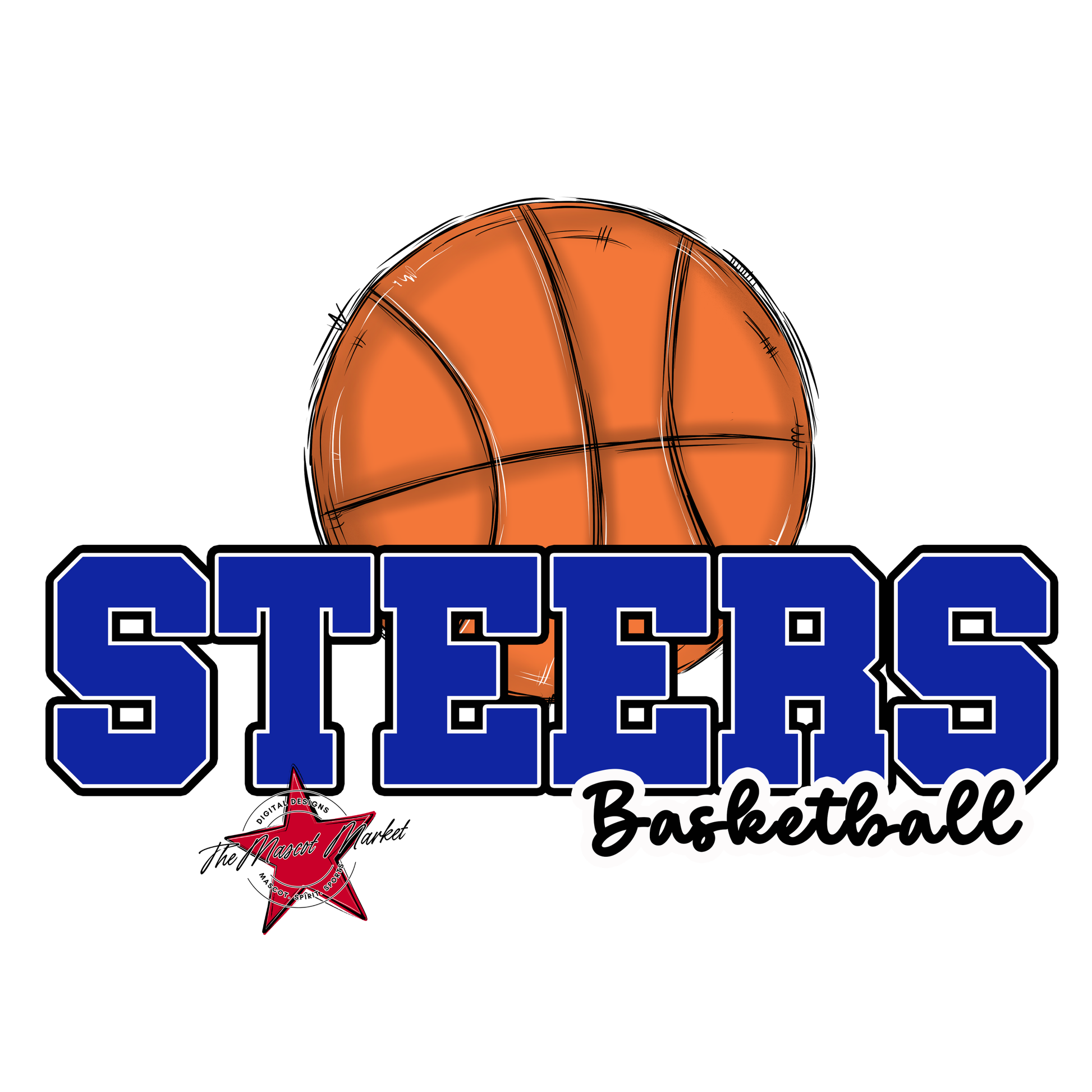 Steers Varsity Basketball-Royal Blue
