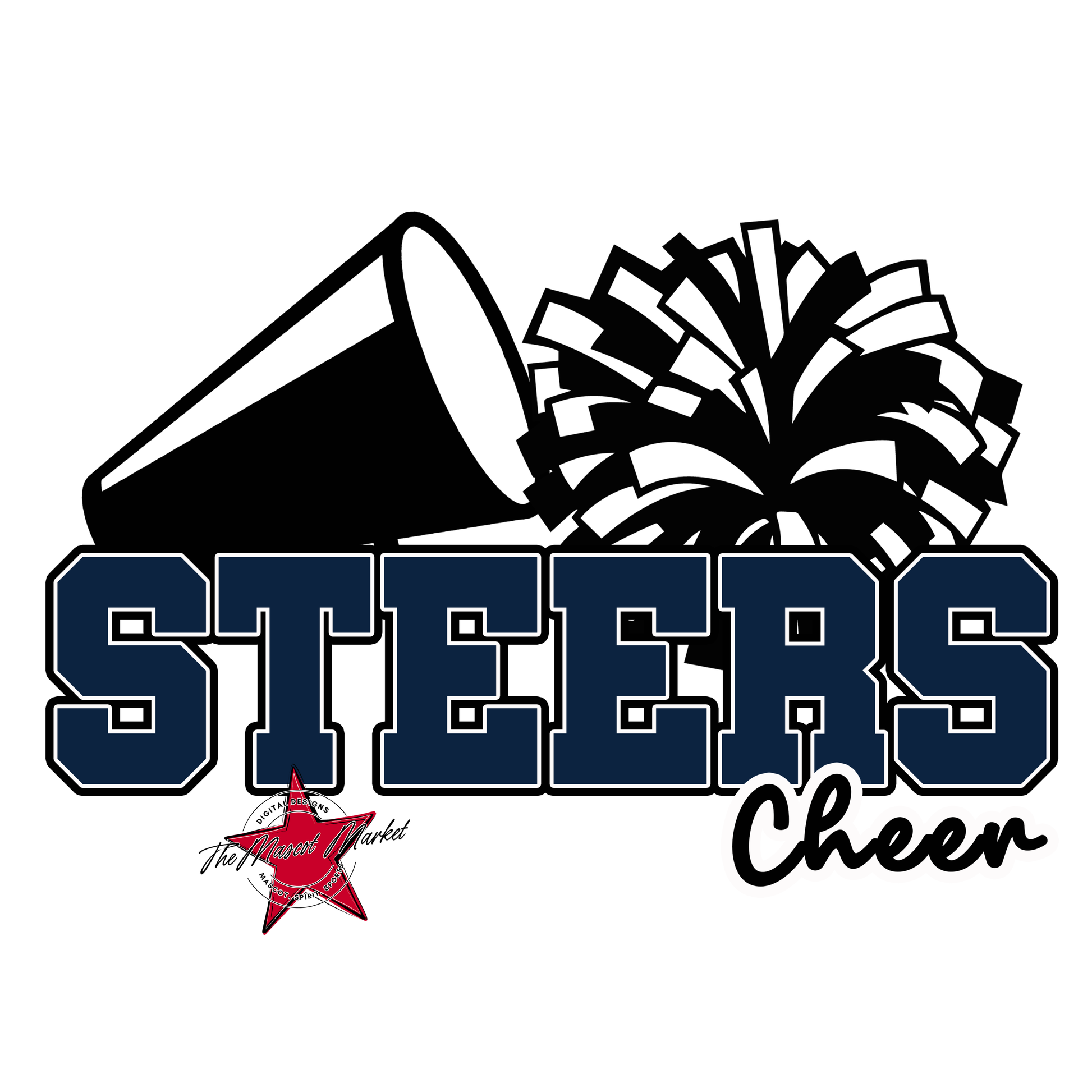 Steers Varsity Cheer-Navy