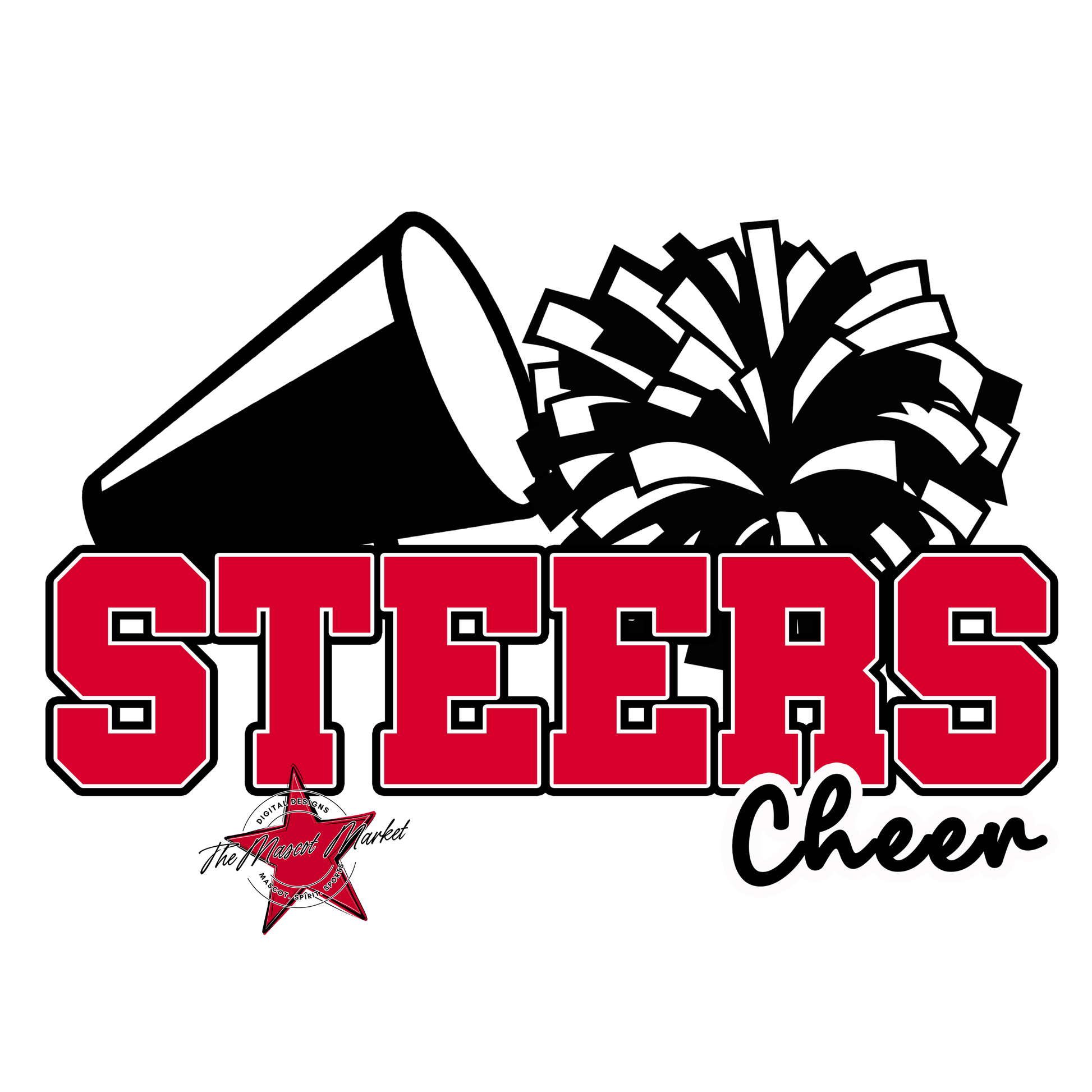 Steers Varsity Cheer-Red