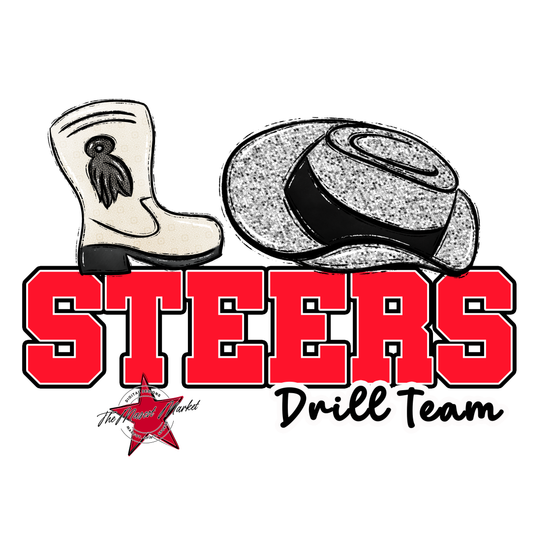 Steers Varsity Drillteam-Bright Red