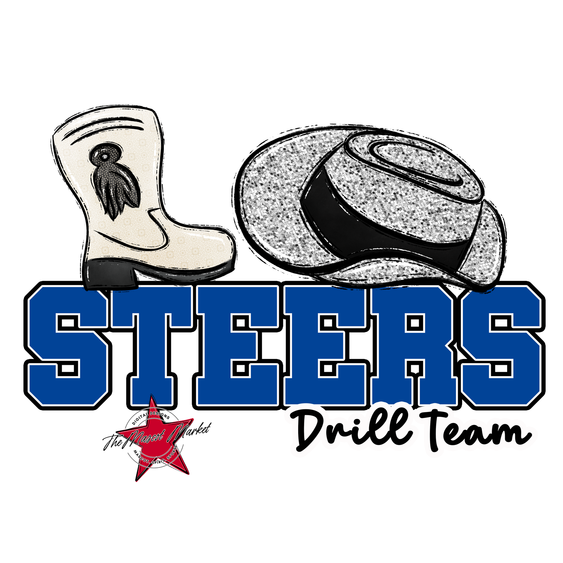 Steers Varsity Drillteam-Off Blue