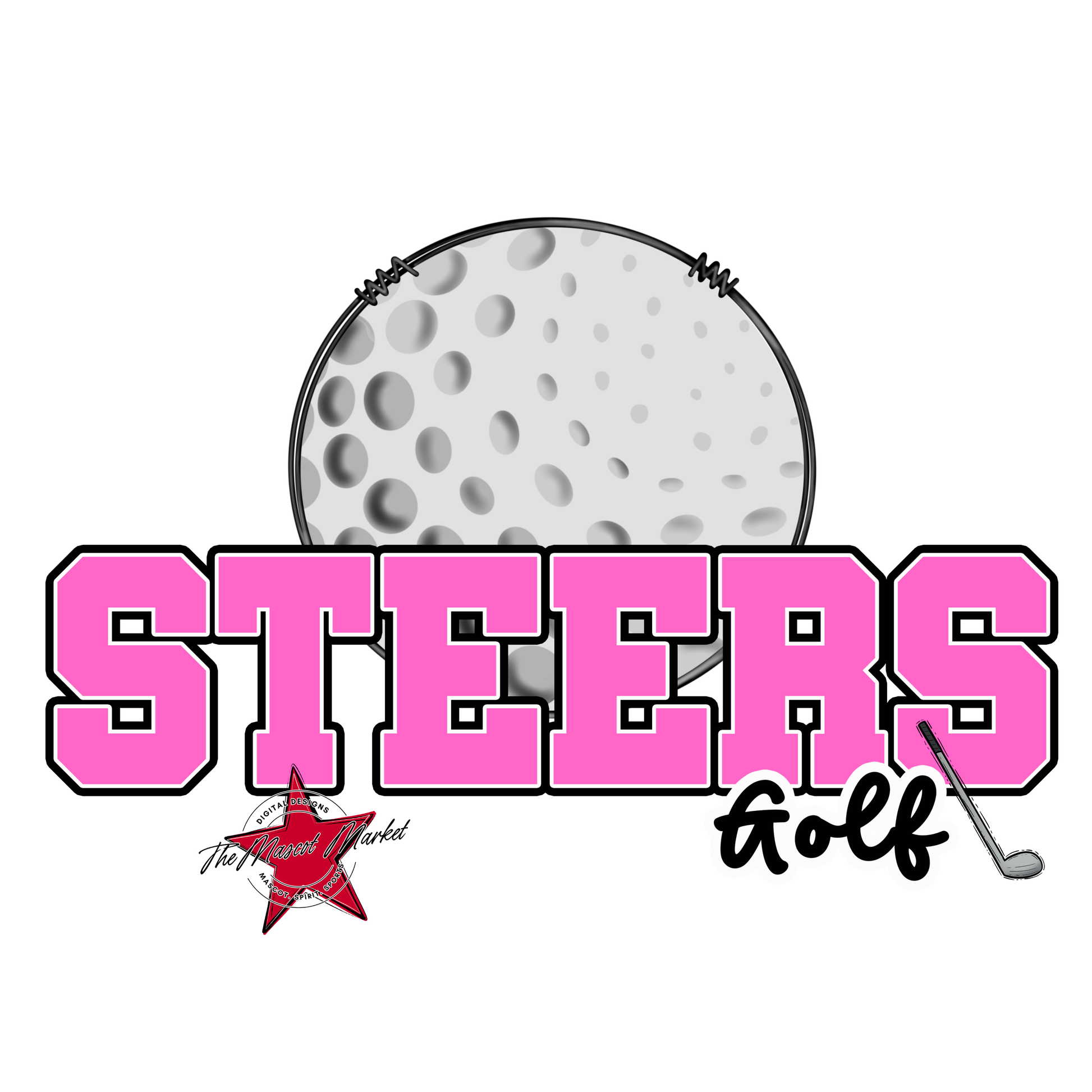 Steers Varsity Golf-Baby Pink