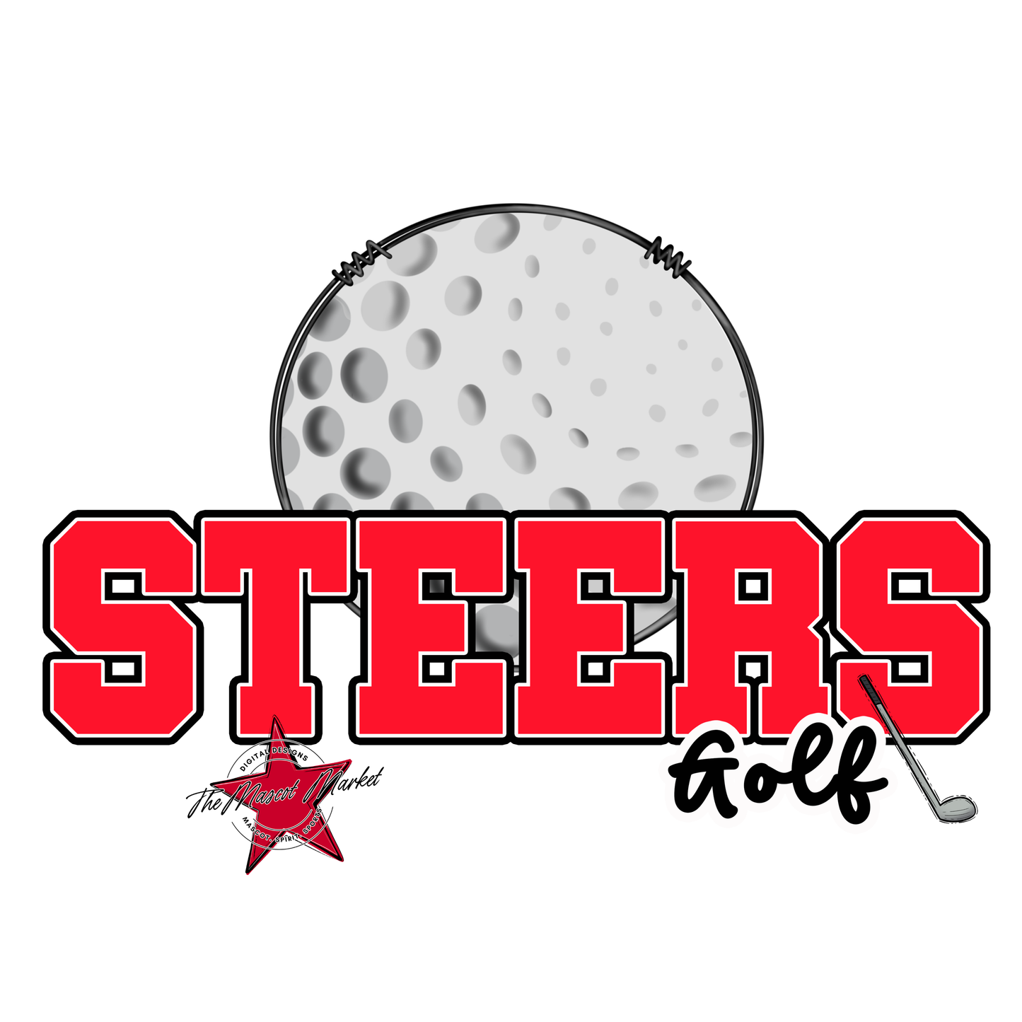 Steers Varsity Golf-Bright Red