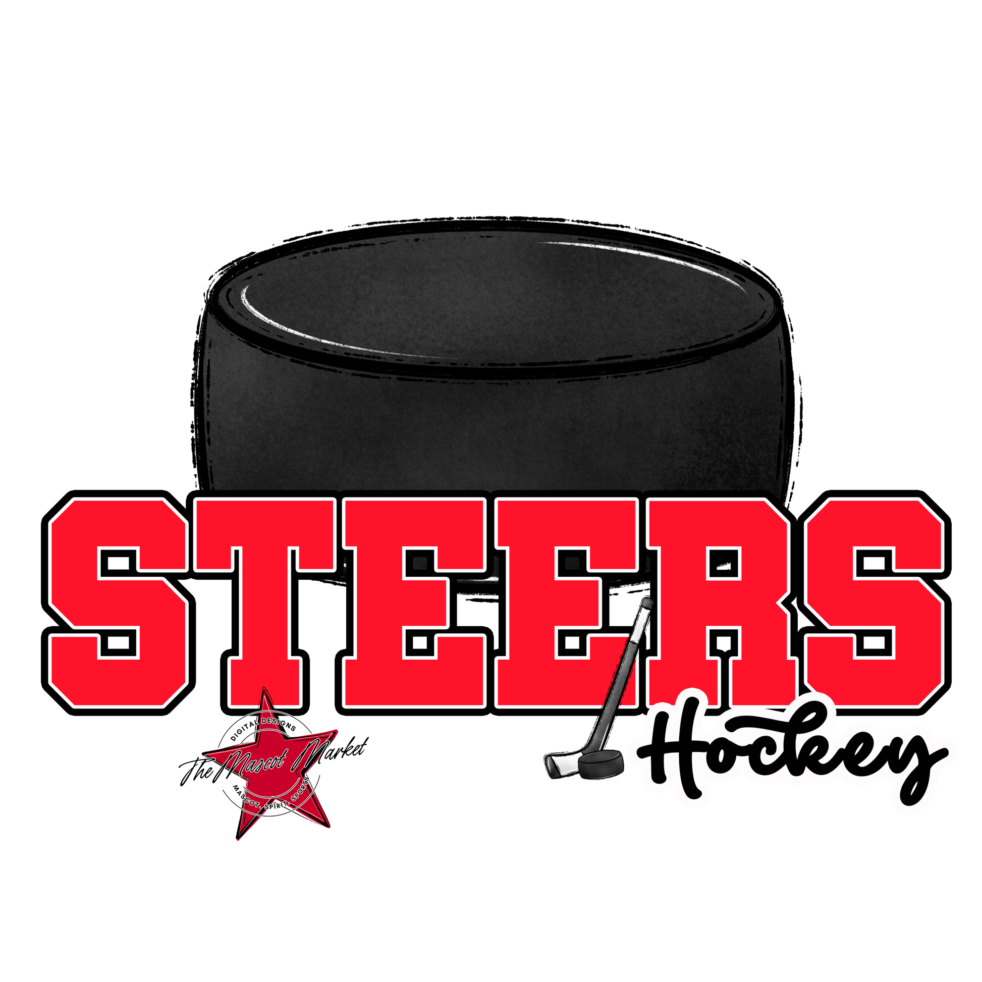 Steers Varsity Hockey-Bright Red