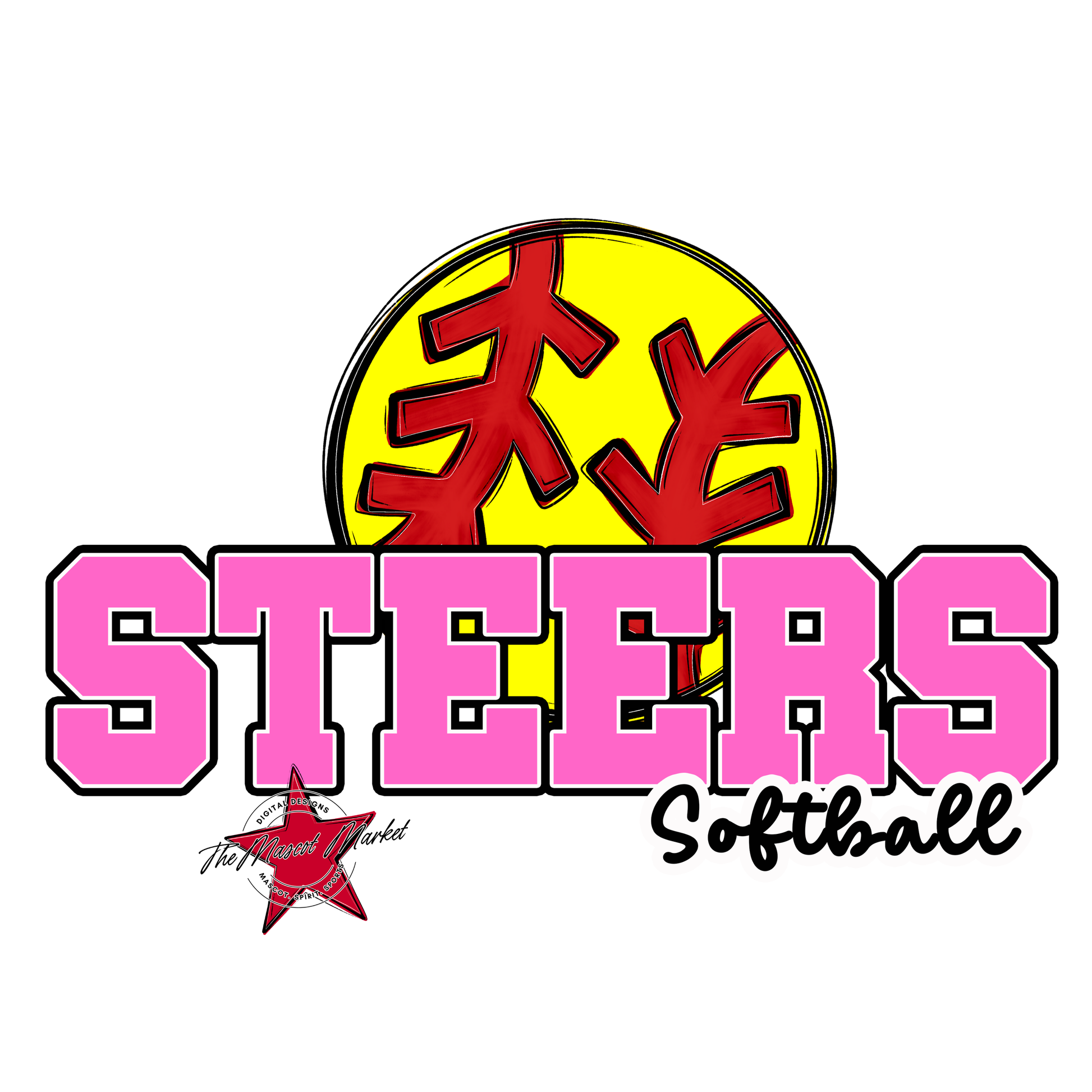 Steers Varsity Softball-Baby Pink