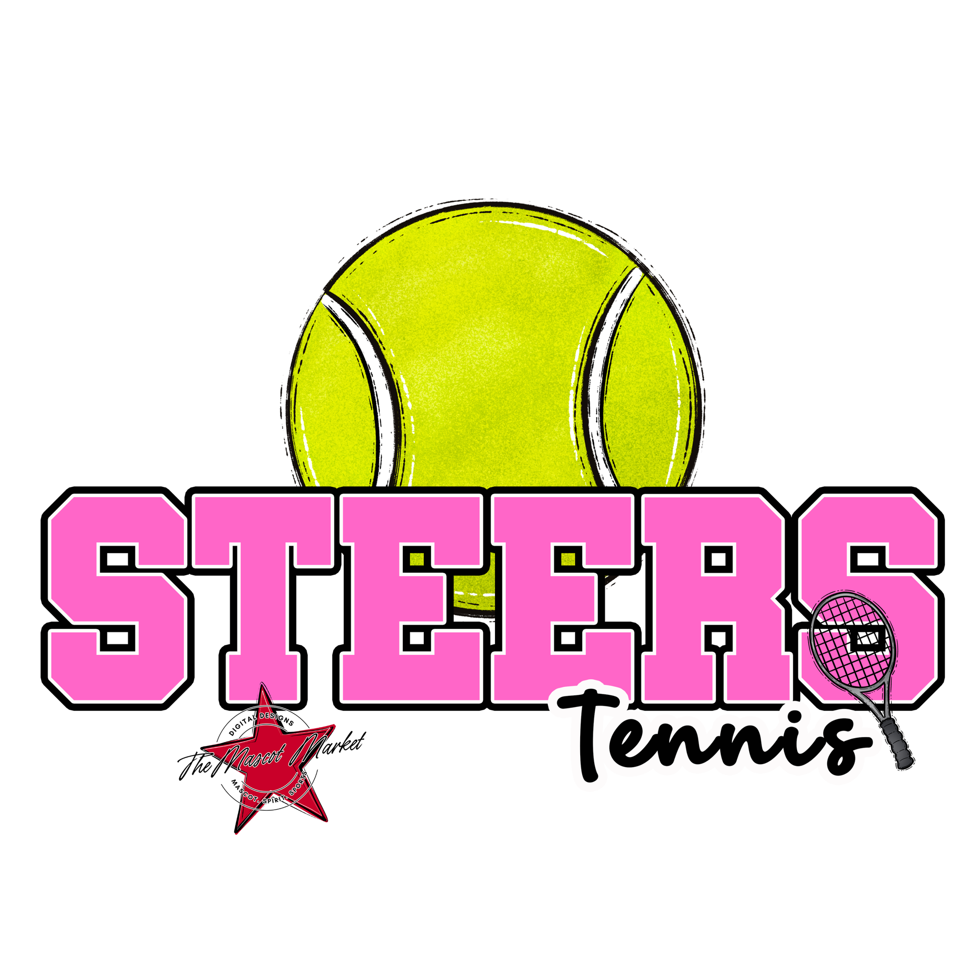 Steers Varsity Tennis-Baby Pink