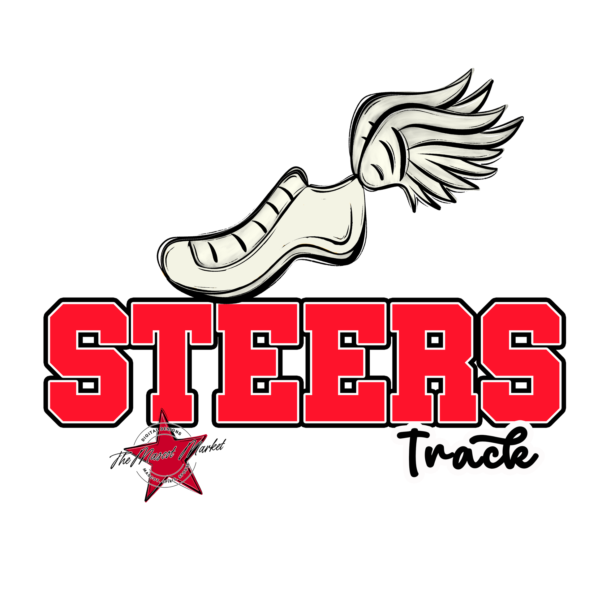 Steers Varsity Track-Bright Red