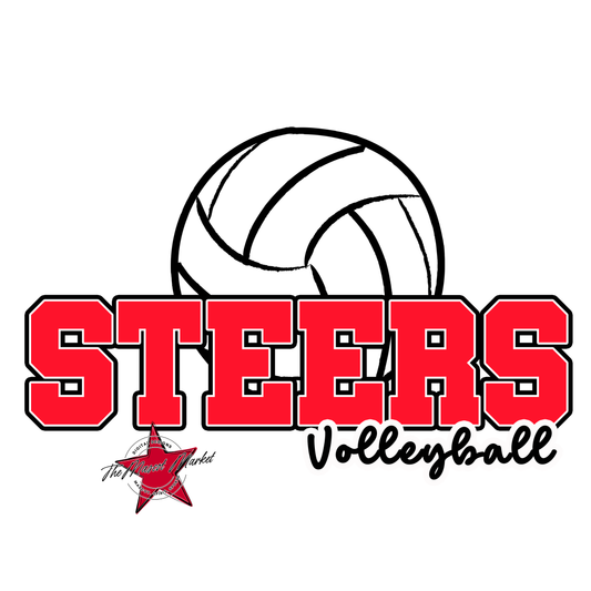 Steers Varsity Volleyball-Bright Red