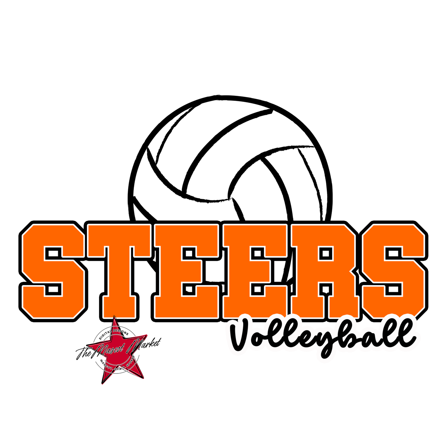 Steers Varsity Volleyball-Orange