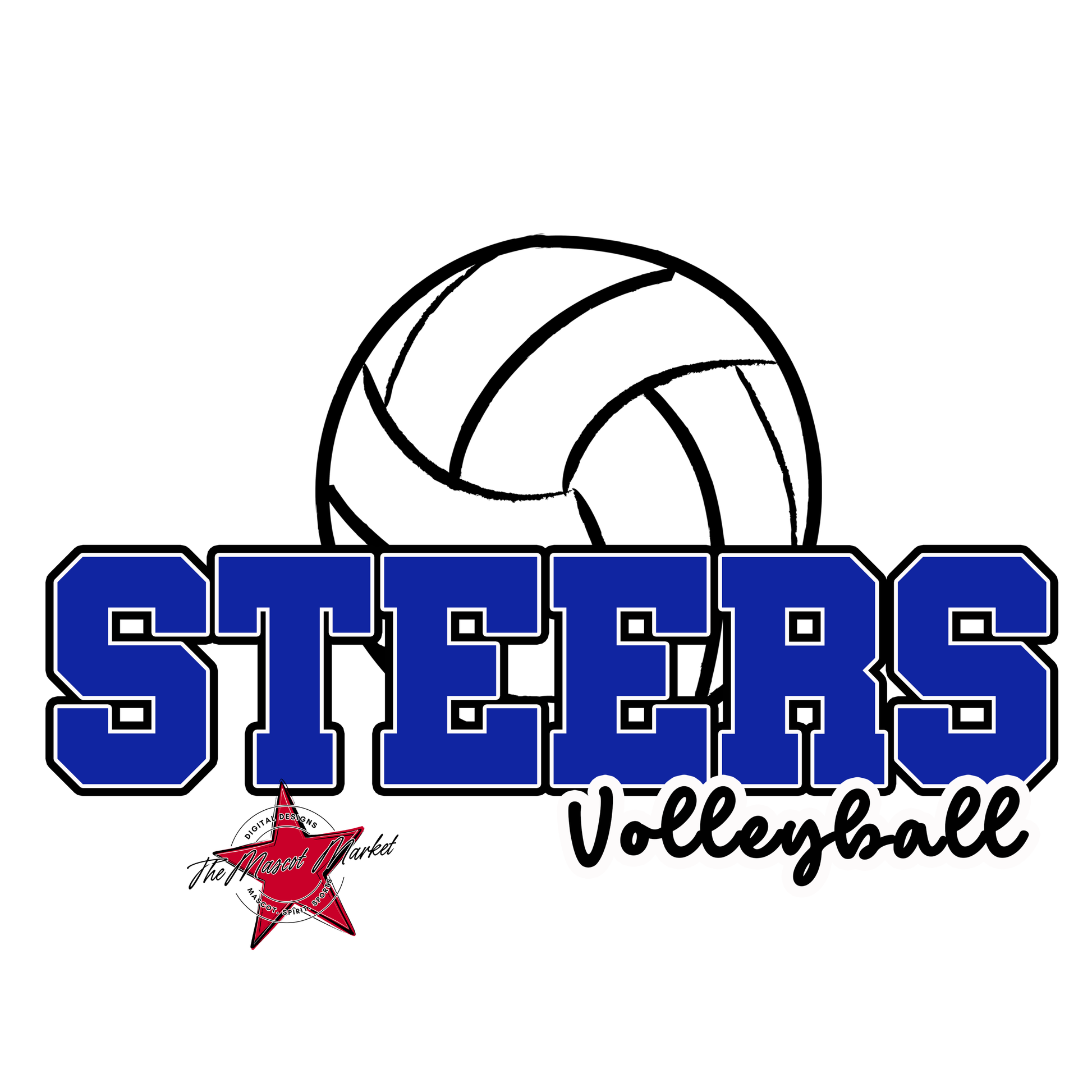 Steers Varsity Volleyball-Royal Blue