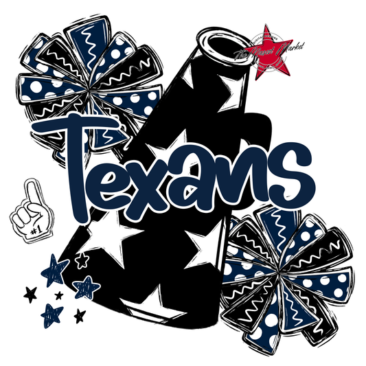 Texans Alpha Megaphone Design-Navy