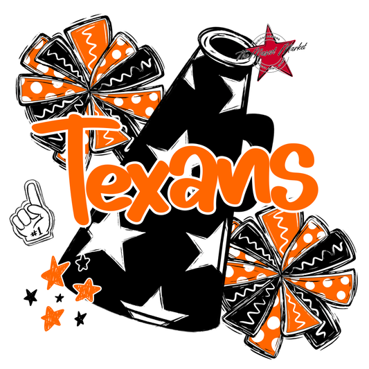 Texans Alpha Megaphone Design-Orange