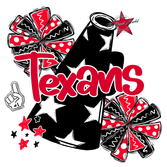 Texans Alpha Megaphone Design-Red