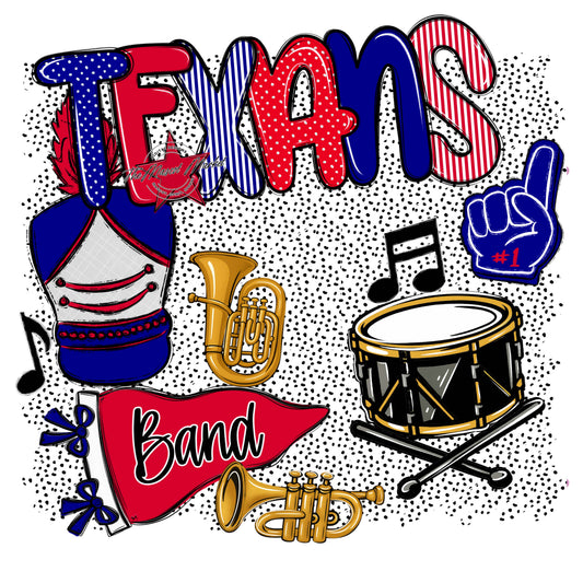 Texans Band Spirit-Blue & Red