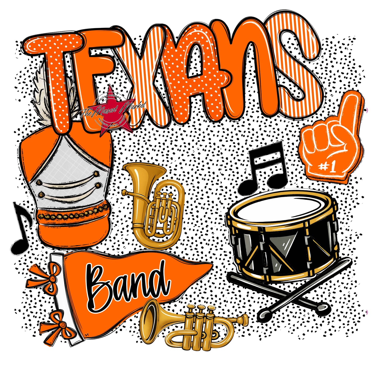 Texans Band Spirit-Orange